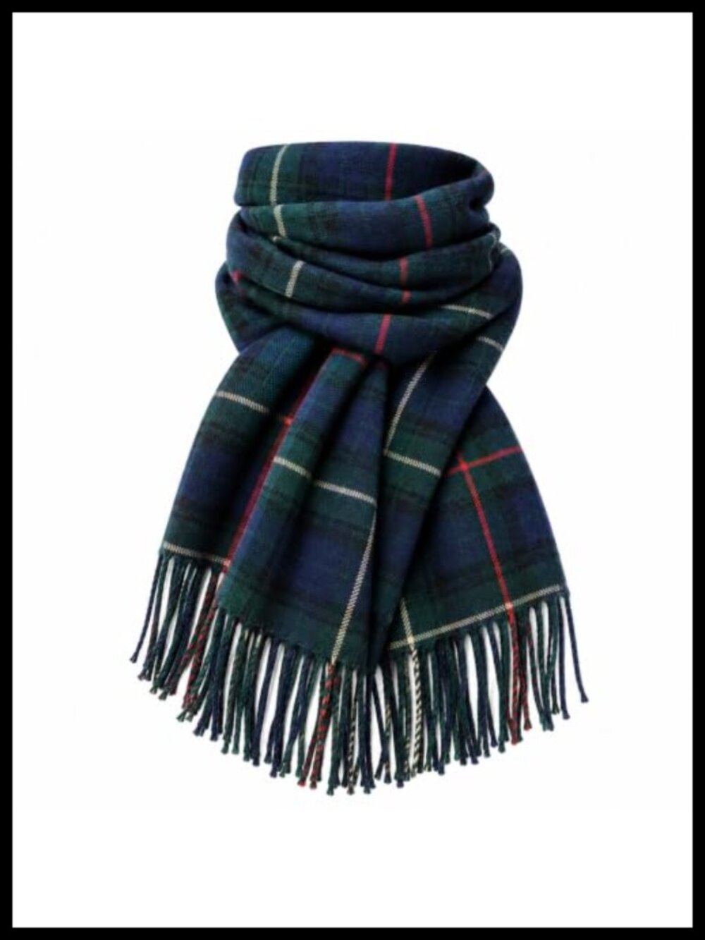 Oversized Plaid Blanket Scarf Acrylic Winter Shawl Wrap